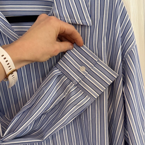 Staccato Blue and White Striped Button Down Shirt - Picture 2 of 3